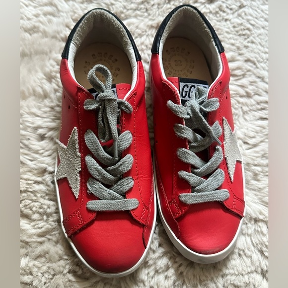 Golden Goose Cherry Red Leather Sneakers - Picture 3 of 13